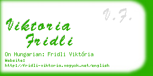 viktoria fridli business card